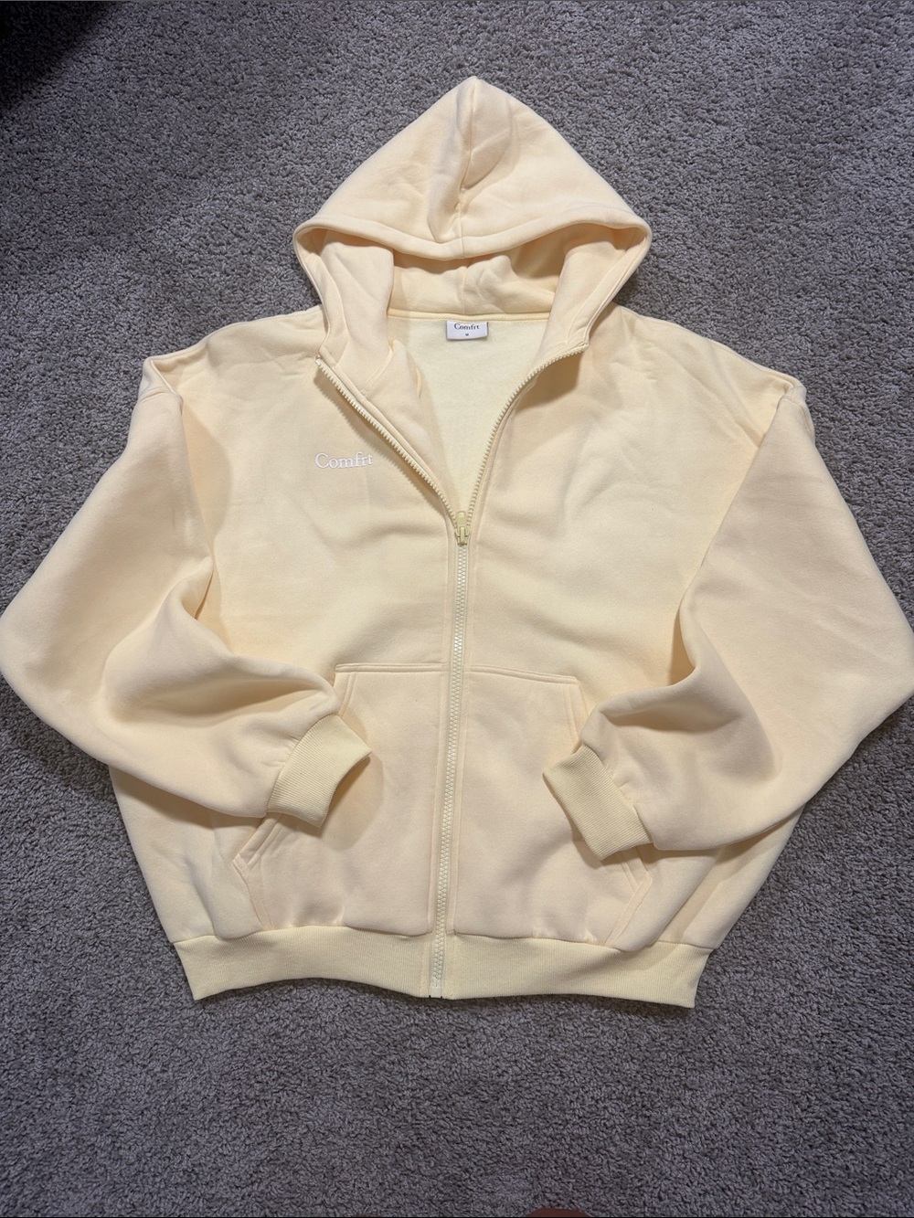 Comfort Zip-Up Hoodie Jacket unisex - yellow